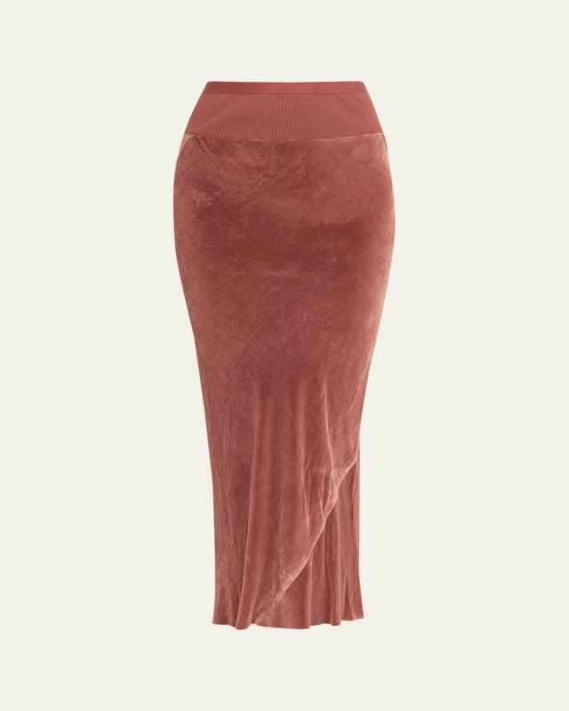 Velvet Midi Skirt